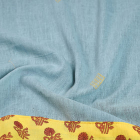 Light blue - organic kala cotton handloom blouse piece 25