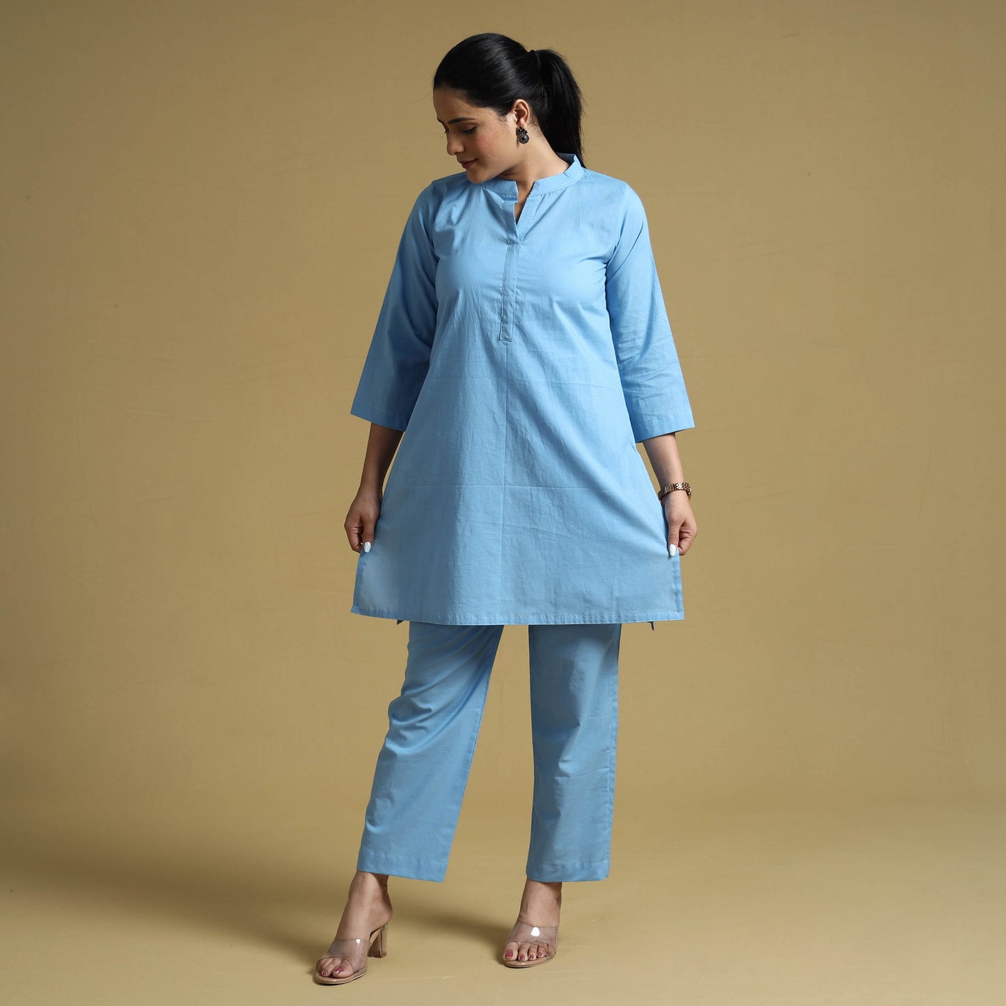  Plain Dyed Cotton Co-Ord Set 