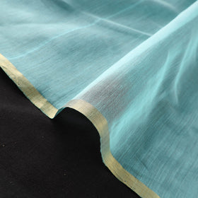 Buy Light Blue Traditional Handloom Chanderi Silk Cotton Fabric