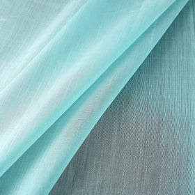 Buy Light Blue Traditional Handloom Chanderi Silk Cotton Fabric