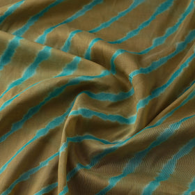 Light Brown Handloom Chanderi Silk Tie-Dye Leheriya Fabric