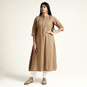 Buy Jacquard Cotton Long Kurta for Women