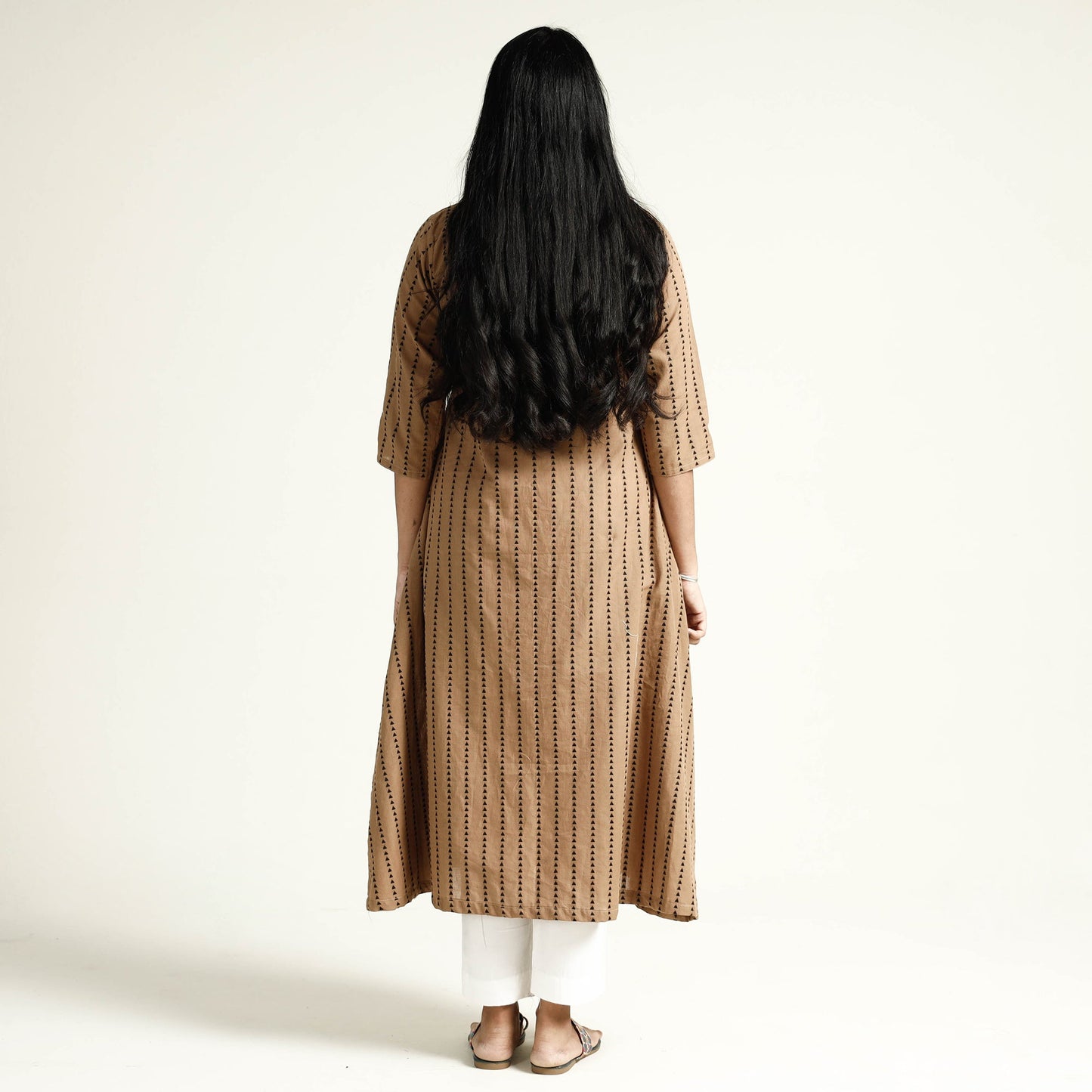 Buy Jacquard Cotton Long Kurta for Women