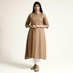 Buy Jacquard Cotton Long Kurta for Women