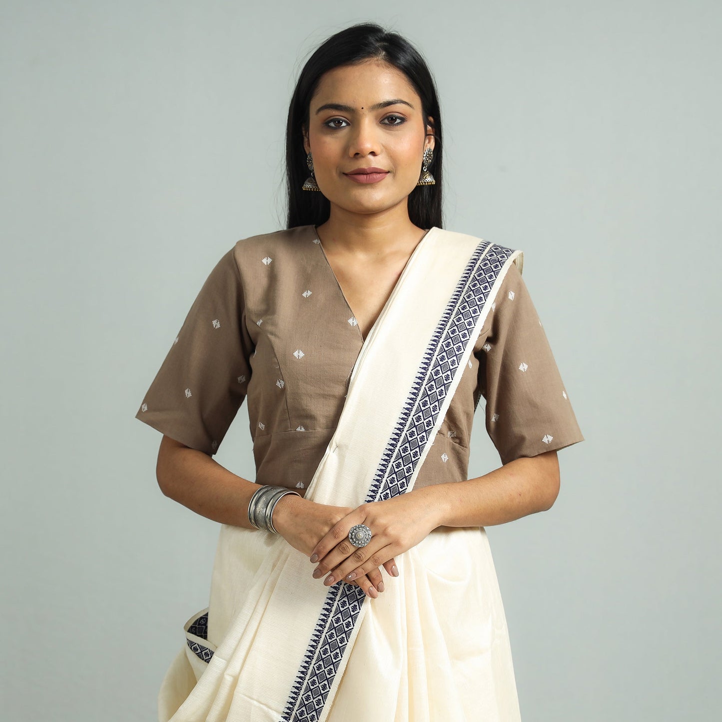  Jacquard Stitched Blouse