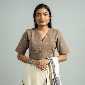  Jacquard Stitched Blouse