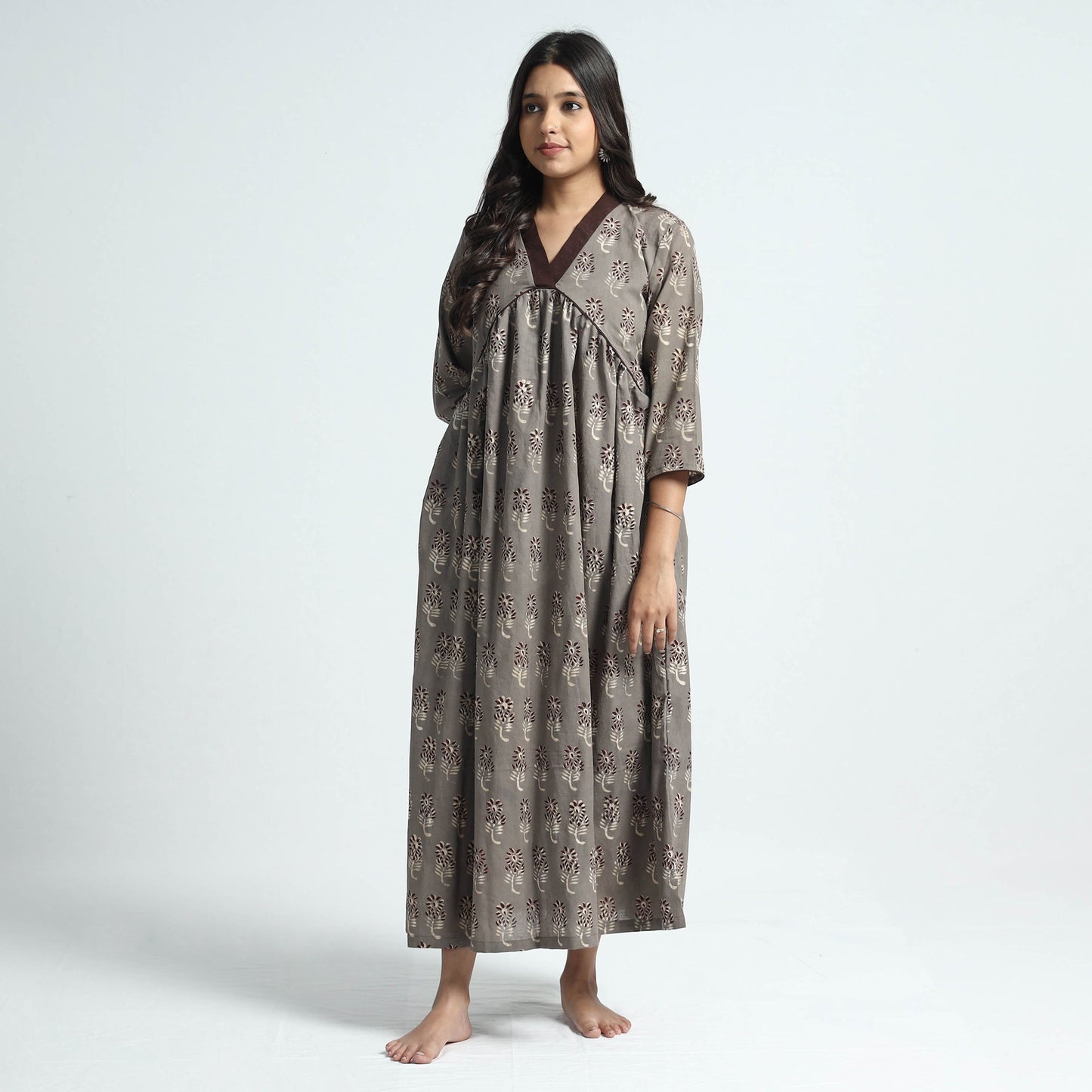 Buy Nandana Hand Block Printed Cotton Dress l iTokri.com