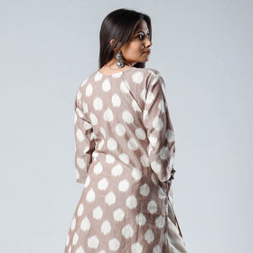 Buy iTokri Casuals - Ikat Weave Cotton Long Kurta Online at iTokri.com
