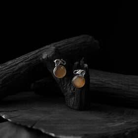 Light brown - saanjh bela elephant motif oxidised earrings