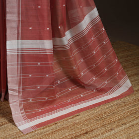 Light brown - traditional handloom chanderi silk saree 13