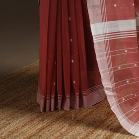 Light brown - traditional handloom chanderi silk saree 13
