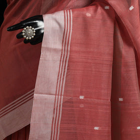 Light brown - traditional handloom chanderi silk saree 13