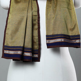 Light green - cotton khun weave stole 05 - handcrafted