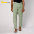Buy Light Green Flex Cotton Tapered Casual Pant for Women Online l iTokri.com