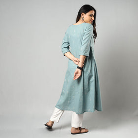 Buy Jacquard Cotton A-Line Kurta 16 Online l iTokri.com