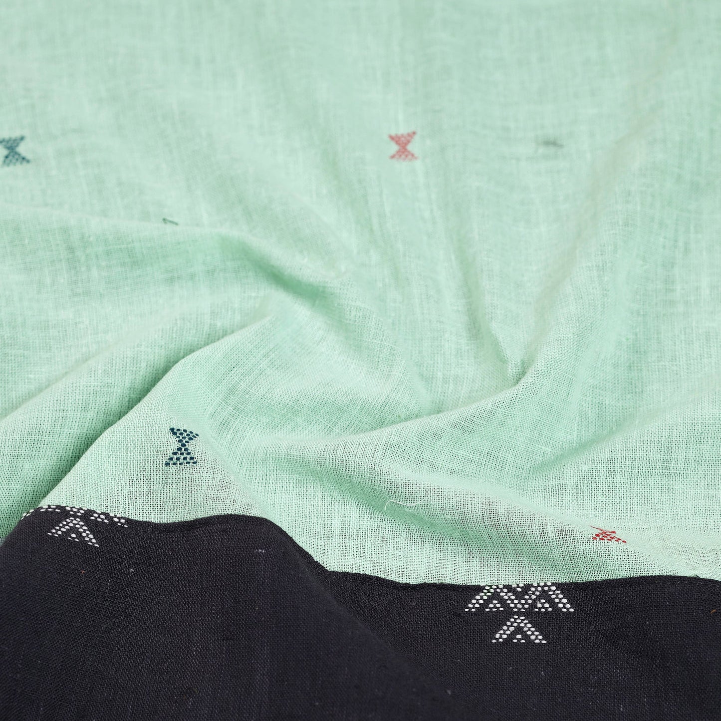 Light green - organic kala cotton handloom blouse piece 26