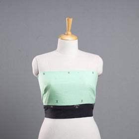 Light green - organic kala cotton handloom blouse piece 26