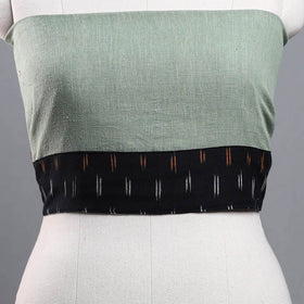 Light green - organic kala cotton handloom blouse piece 34