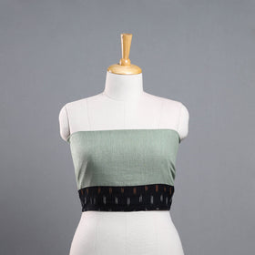 Light green - organic kala cotton handloom blouse piece 34