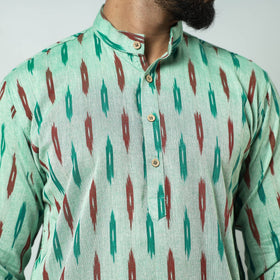 Buy Pochampally Ikat weave Cotton Men's Short Kurta Online at iTokri.com