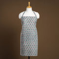 Light Green - Sanganeri Block Print Cotton Apron with Pocket 26