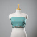 Light green - zardozi hand embroidery cotton plain blouse