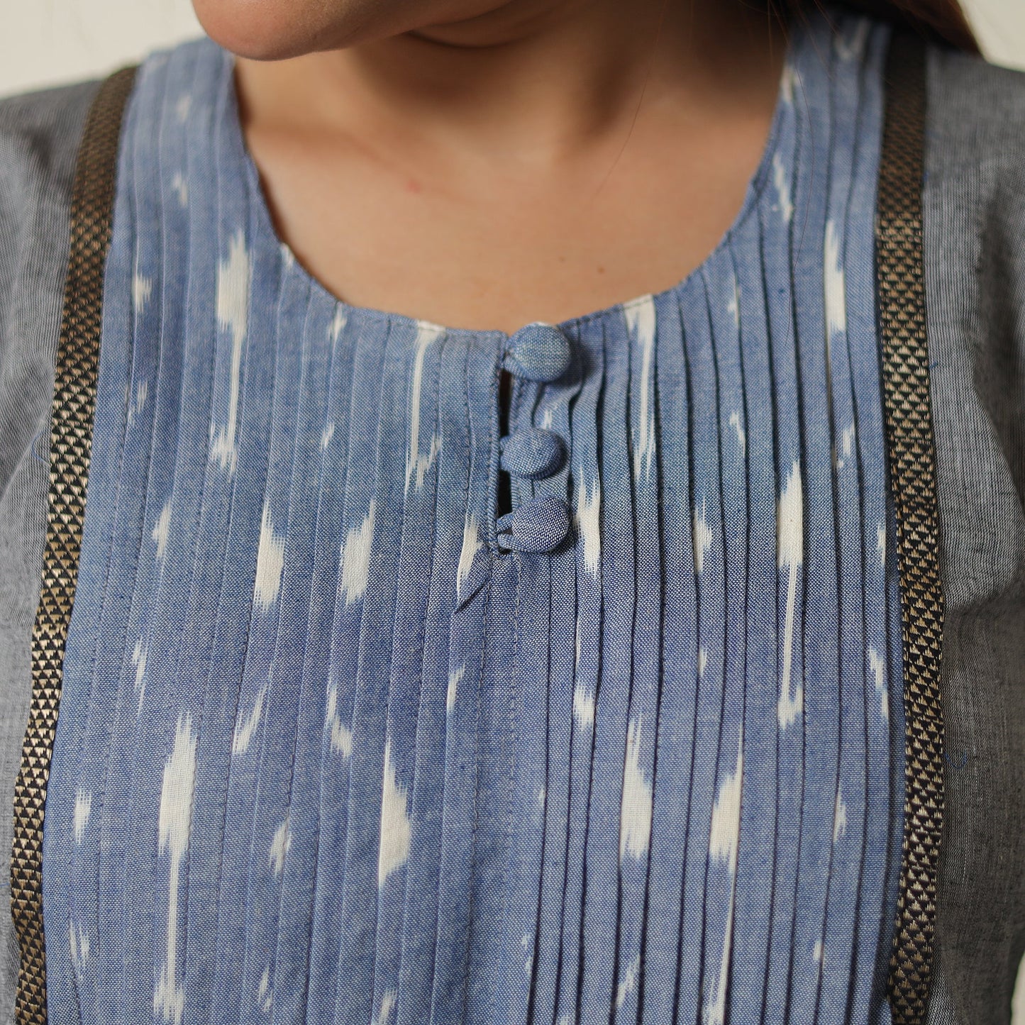 Light grey - dharwad cotton straight kurta 21 - handcrafted