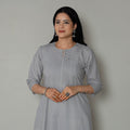  Plain Cotton Pintuck Long Kurta 