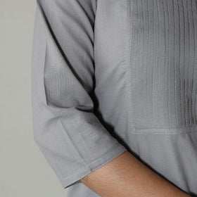  Plain Cotton Pintuck Long Kurta 