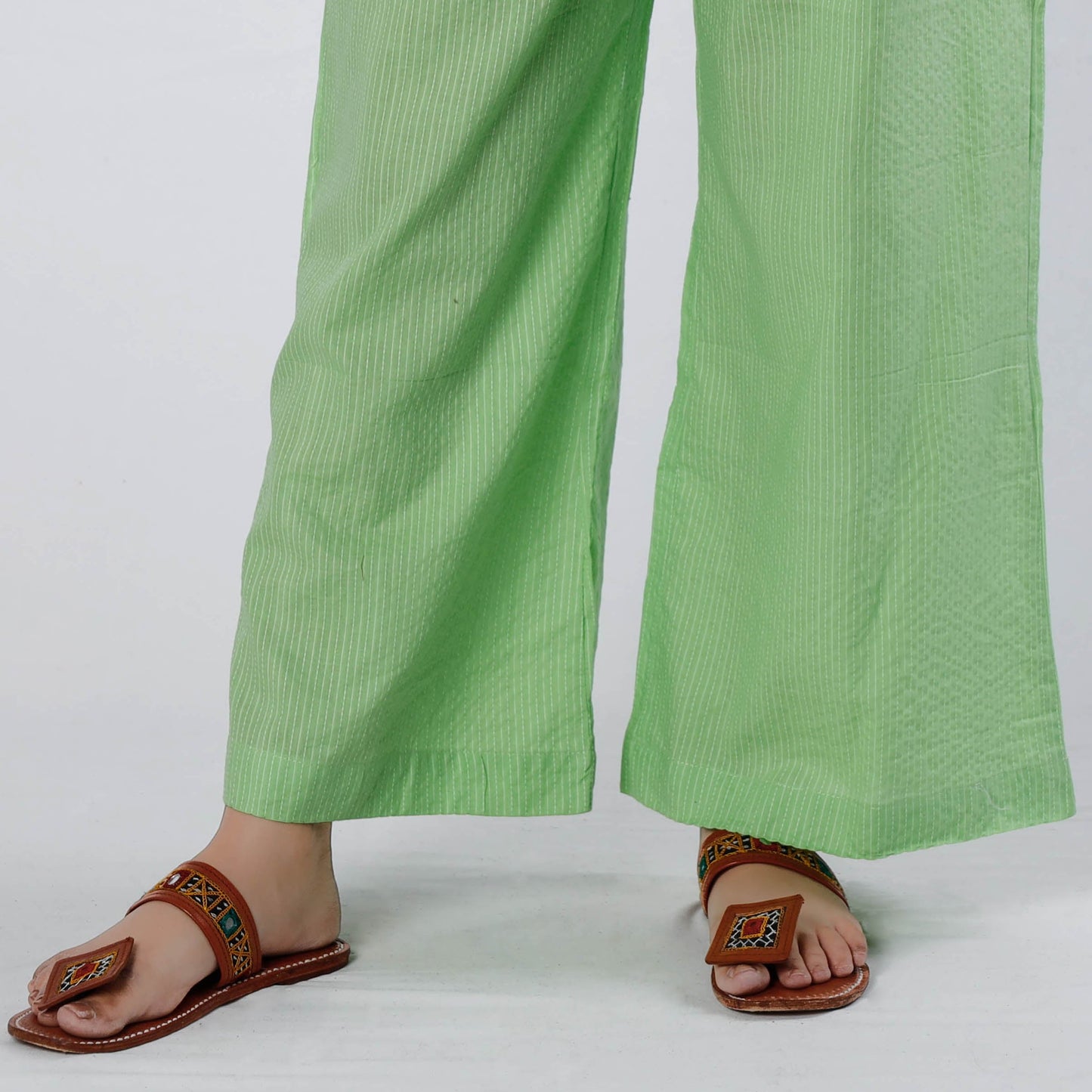 Buy Running Stitch Cotton Palazzo by iTokri Casuals Online at iTokri.com