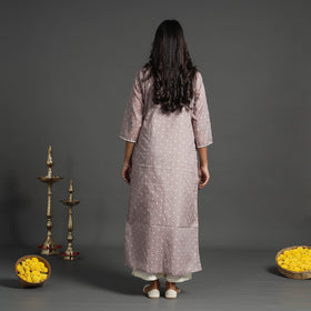 Buy Pink Handwoven Cutwork Cotton Banarasi Kurta Online