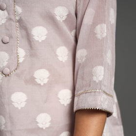 Buy Pink Handwoven Cutwork Cotton Banarasi Kurta Online