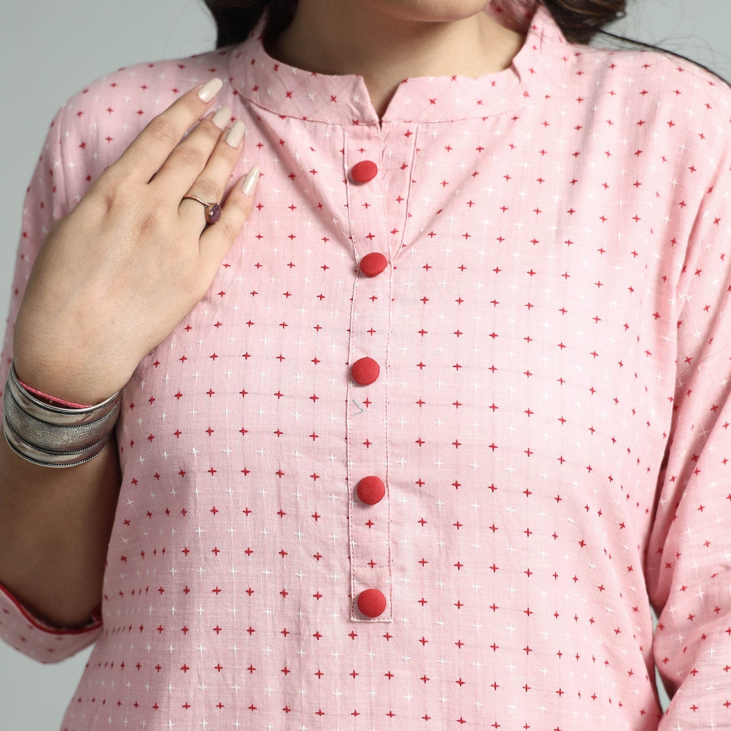 jacquard kurta