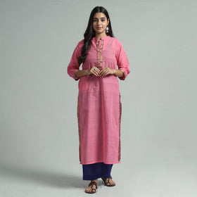 Buy Mangalagiri Handloom Cotton Kurta with Palazzo & Dupatta Set Online at iTokri.com
