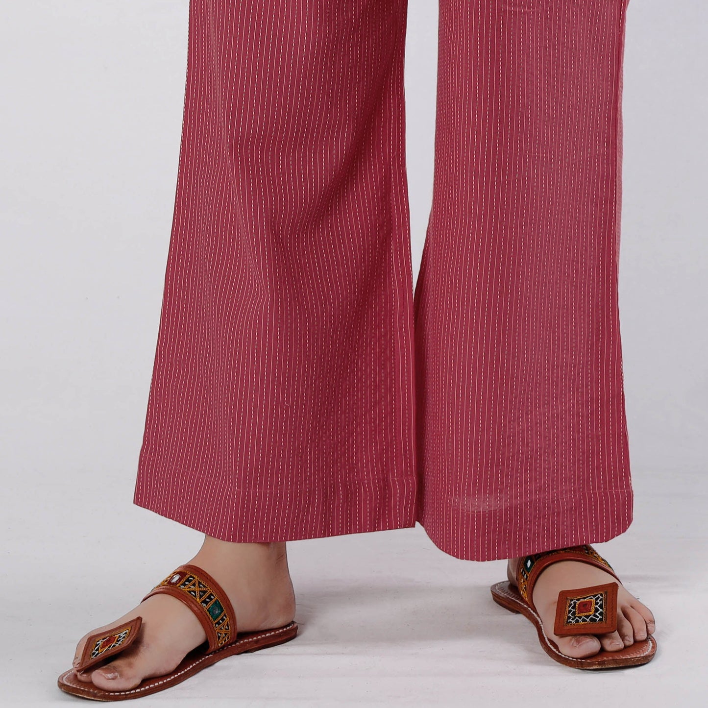 Buy Running Stitch Cotton Palazzo by iTokri Casuals Online at iTokri.com