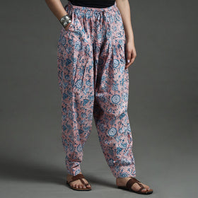 Buy Sanganeri Block Printed Cotton Elasticated Salwar Online at iTokri.com