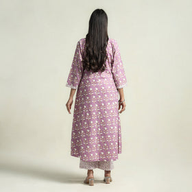 Jaipur Printed Kurta with Palazzo & Dupatta Set