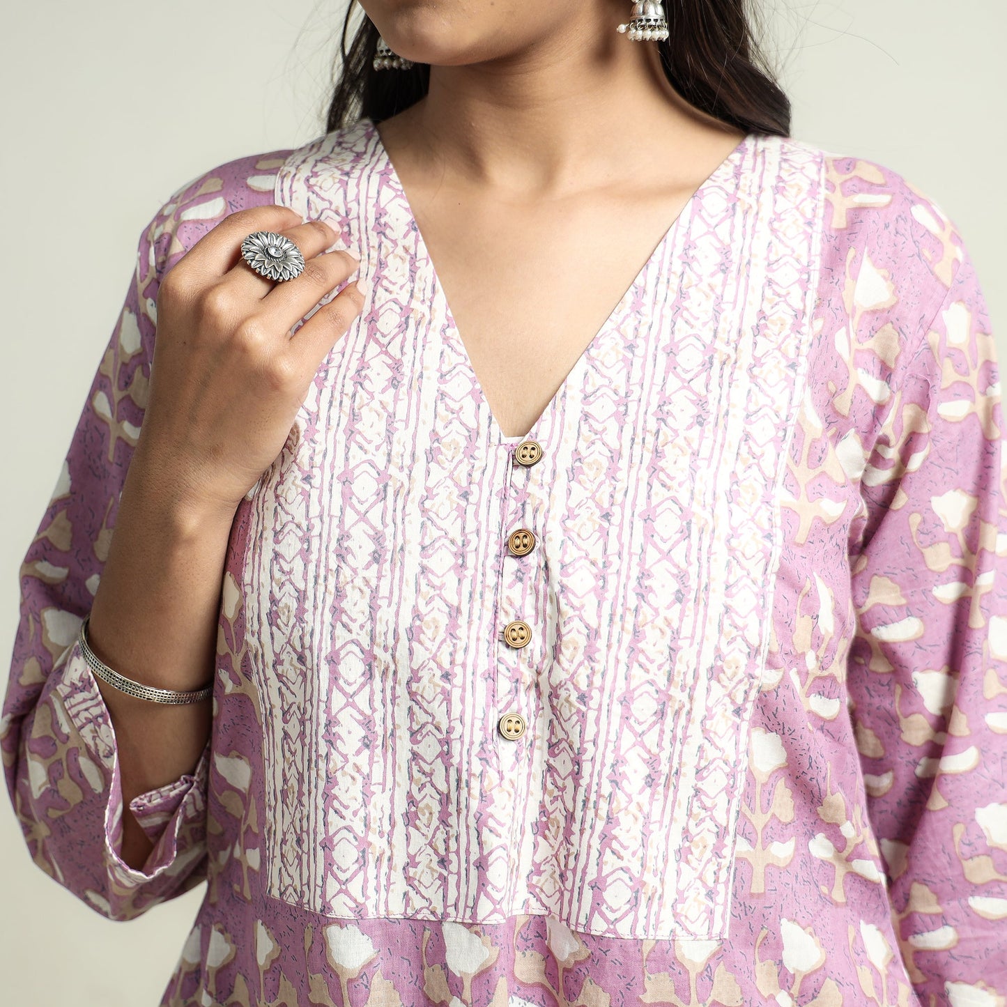 Jaipur Printed Kurta with Palazzo & Dupatta Set