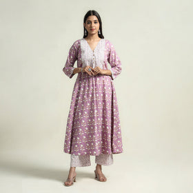 Jaipur Printed Kurta with Palazzo & Dupatta Set