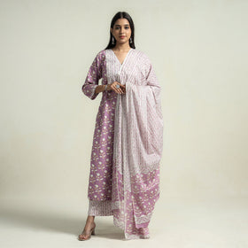 Jaipur Printed Kurta with Palazzo & Dupatta Set