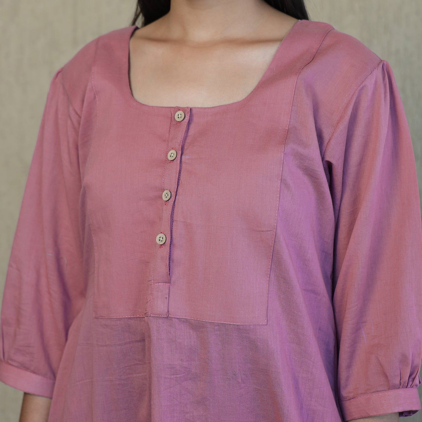 Buy Mulmalai Cotton Plain Dyed A-Line Kurta 