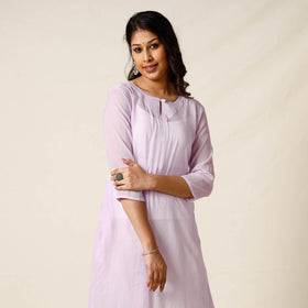 Buy Mulmalai Cotton Plain Dyed Long Kurta 29 Online at iTokri.com