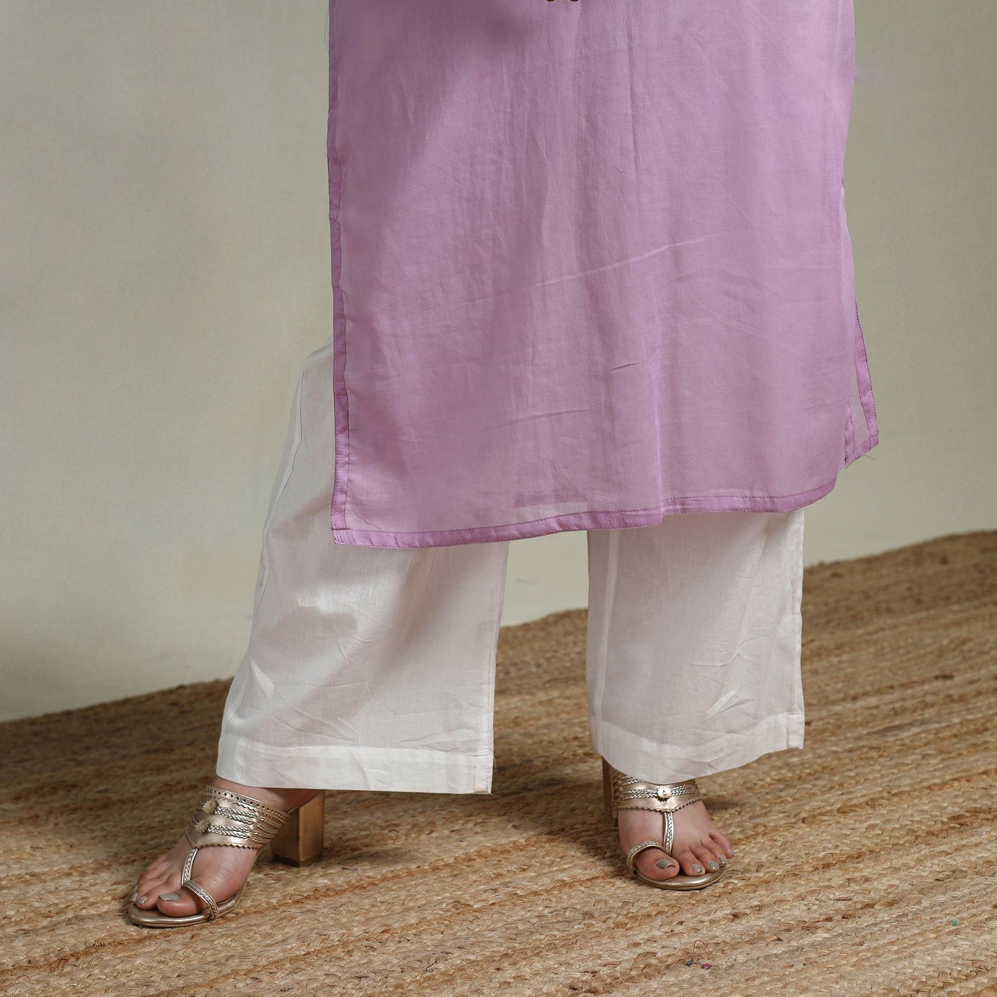Mulmalai cotton plain dyed straight kurta 03 - handcrafted