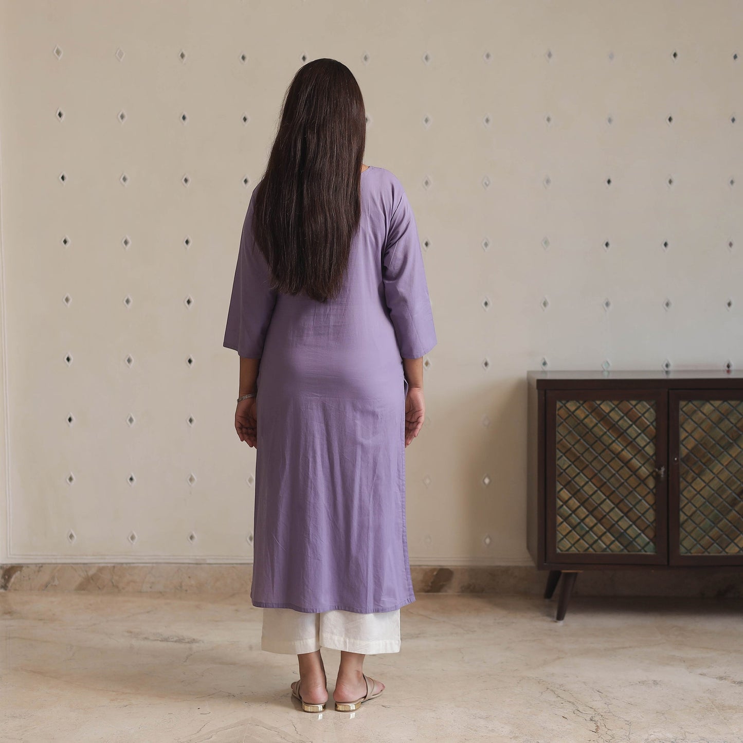  Plain Cotton Long Kurta 