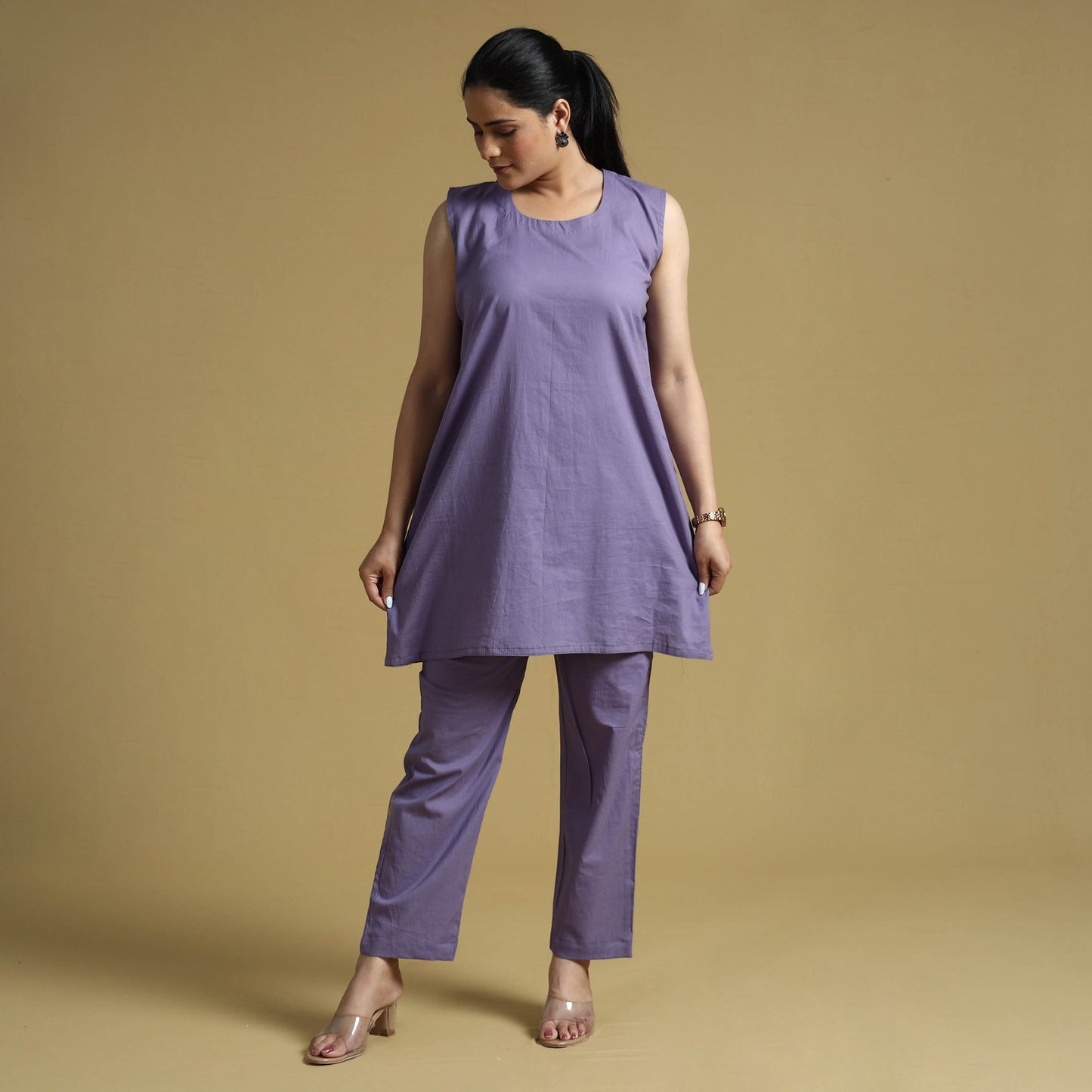  Plain Dyed Cotton Co-Ord Set 