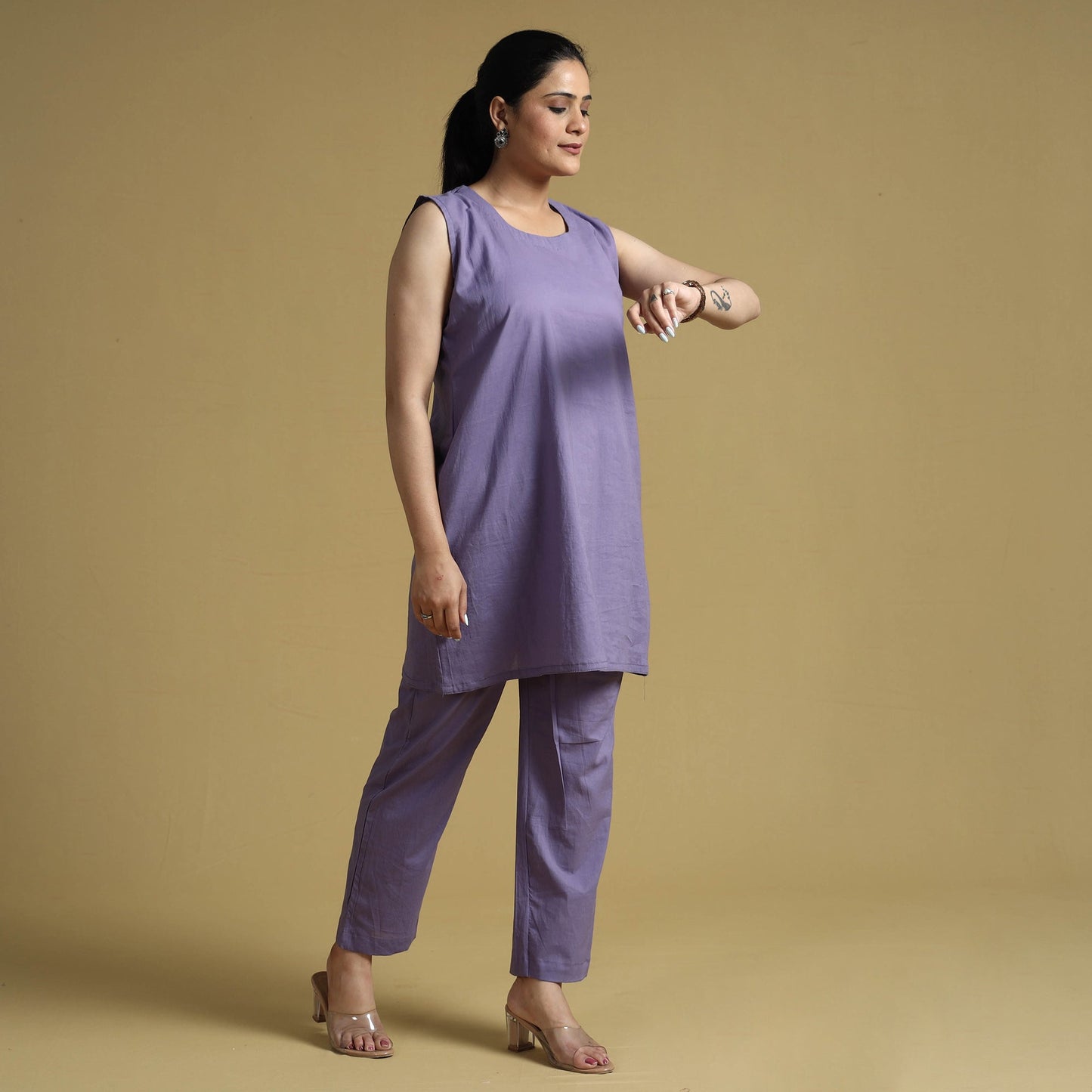  Plain Dyed Cotton Co-Ord Set 