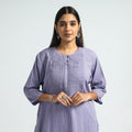  Running Stitch Cotton Long Kurta 