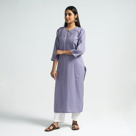  Running Stitch Cotton Long Kurta 