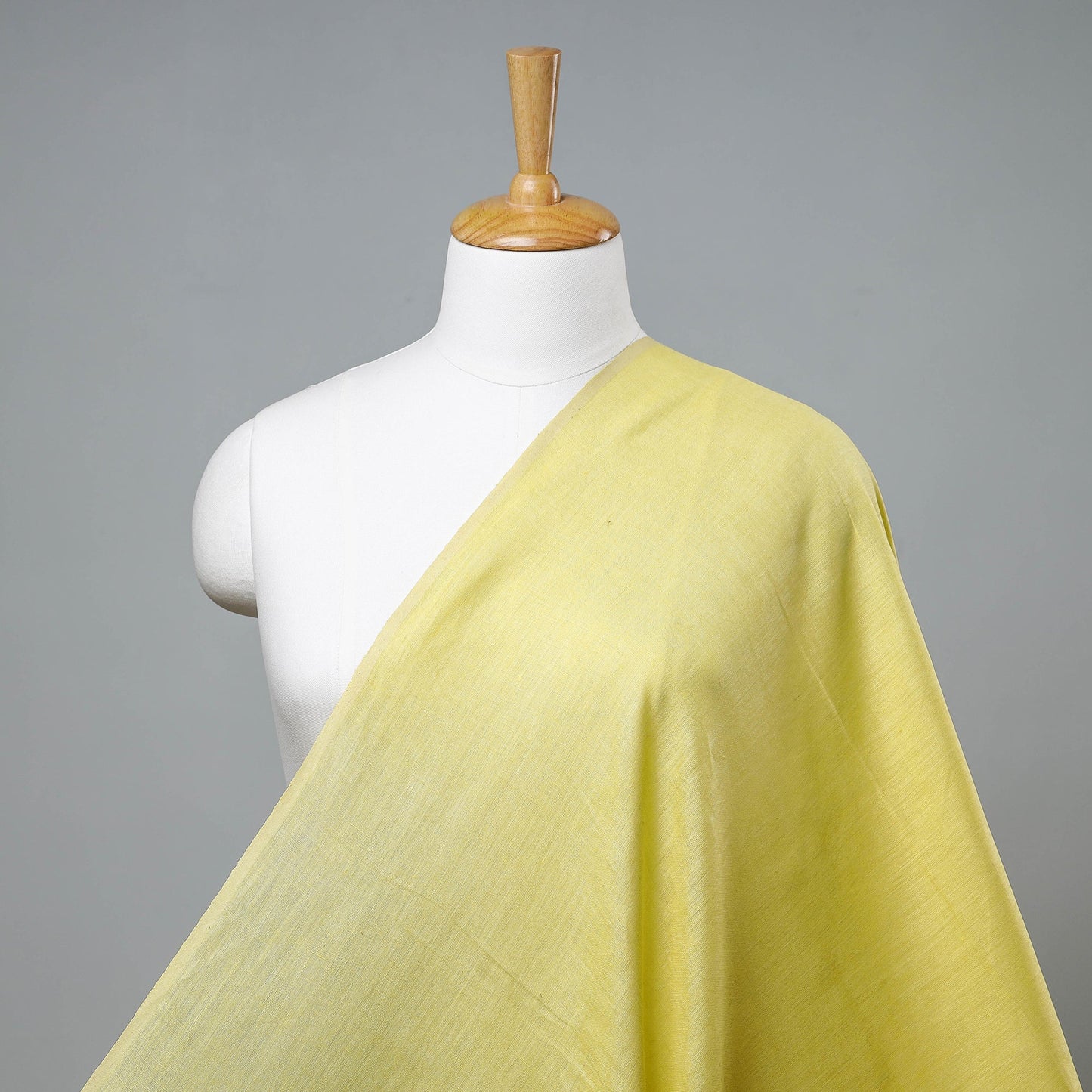 Light Yellow Bhagalpuri Handloom Pure Linen Fabric 