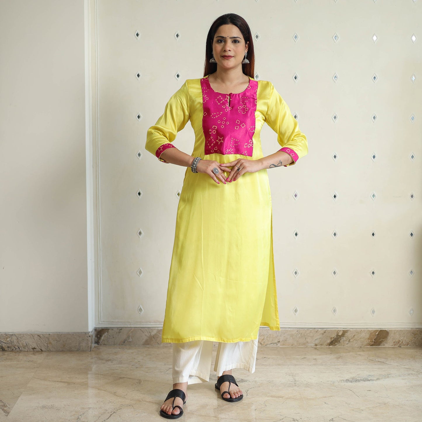 Buy Modal Silk Plain Long Straight Kurta 10 Online at iTokri.com